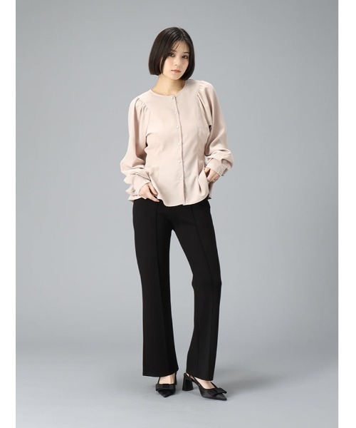 fifth(フィフス)の「ボンディングセミフレアパンツ(その他パンツ・レディース・ブラック/ベージュ系その他・M)」の4枚目の写真