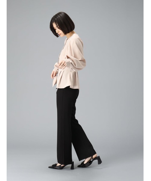 fifth(フィフス)の「ボンディングセミフレアパンツ(その他パンツ・レディース・ブラック/ベージュ系その他・M)」の5枚目の写真