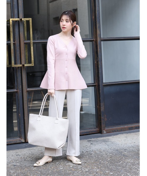 fifth(フィフス)の「ボンディングセミフレアパンツ(その他パンツ・レディース・ブラック/ベージュ系その他・M)」の11枚目の写真