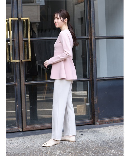 fifth(フィフス)の「ボンディングセミフレアパンツ(その他パンツ・レディース・ブラック/ベージュ系その他・M)」の14枚目の写真