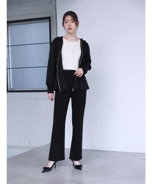 fifth(フィフス)の「ボンディングセミフレアパンツ(その他パンツ・レディース・ブラック/ベージュ系その他・M)」の19枚目の写真