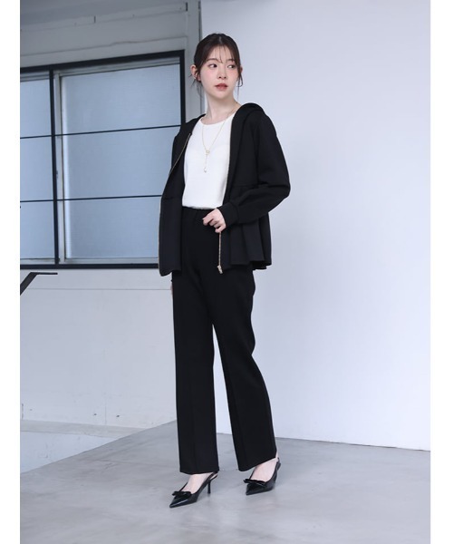 fifth(フィフス)の「ボンディングセミフレアパンツ(その他パンツ・レディース・ブラック/ベージュ系その他・M)」の20枚目の写真