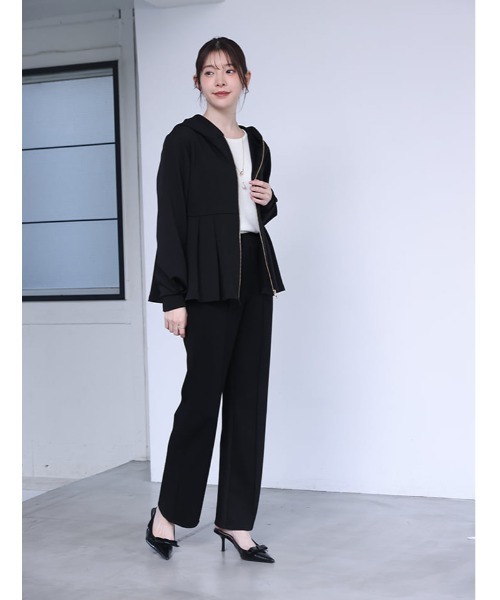 fifth(フィフス)の「ボンディングセミフレアパンツ(その他パンツ・レディース・ブラック/ベージュ系その他・M)」の21枚目の写真