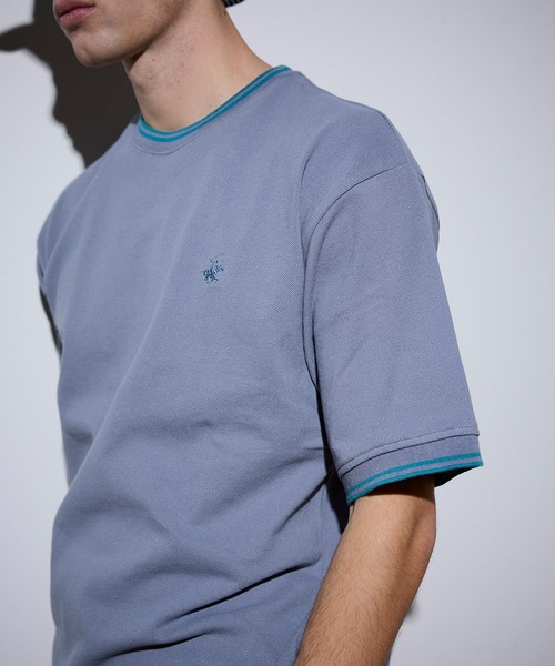 UNION STATION（ユニオンステーション）の「【BEVERLY HILLS POLO CLUB】別注 コットンロゴ刺繍T（Tシャツ/カットソー・メンズ・ブラック/オリーブ/サックスブルー/オフホワイト・L/M）」の7枚目の写真