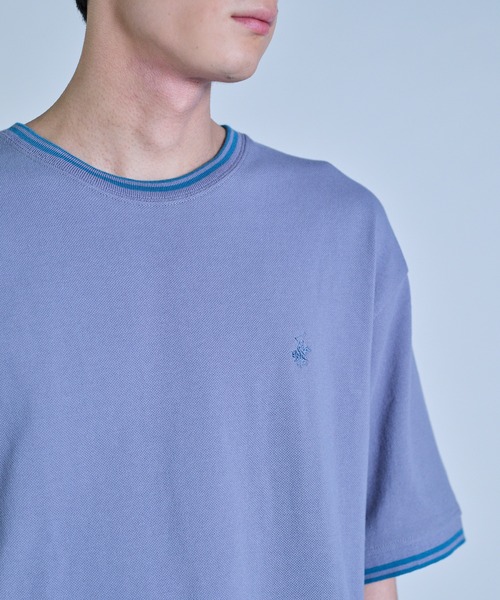 UNION STATION（ユニオンステーション）の「【BEVERLY HILLS POLO CLUB】別注 コットンロゴ刺繍T（Tシャツ/カットソー・メンズ・ブラック/オリーブ/サックスブルー/オフホワイト・L/M）」の17枚目の写真