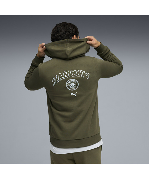 PUMA（プーマ）の「PUMA プーマ メンズ マンチェスターシティ FC フットボールカルチャー フー（パーカー・メンズ・ブラック・SMALL/X-LARGE/X-SMALL/MEDIUM/LARGE）」の2枚目の写真