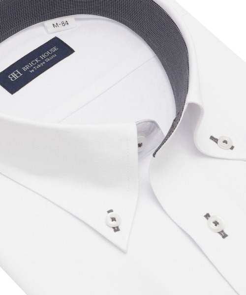 TOKYO SHIRTS(トウキョウシャツ)の「【吸水速乾】【COFREX】形態安定ノンアイロン ボタンダウン 長袖ビジネスワイシャツ(ビジネスシャツ・メンズ・ホワイト・首回り37cm-裄丈80cm/首回り37cm-裄丈84cm/首回り39cm-裄丈80cm/首回り39cm-裄丈84cm/首回り41cm-裄丈82cm/首回り41cm-裄丈86cm/首回り42cm-裄丈82cm/首回り42cm-裄丈86cm/首回り43cm-裄丈82cm/首回り43cm-裄丈86cm)」の2枚目の写真