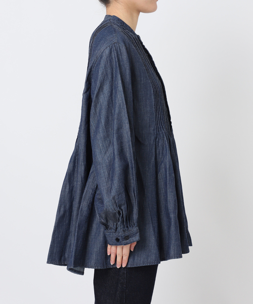 WEB限定/追加》LEDENIM ボサム ペプラムデニムブラウス（シャツ
