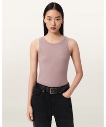 RINA CREW NECK SLEEVELESS TANK TOP | RINA クルーネック ノースリーブ タンクトップ