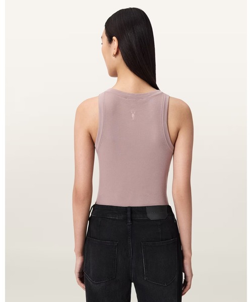 ALLSAINTS(オールセインツ)の「RINA CREW NECK SLEEVELESS TANK TOP | RINA クルーネック ノースリーブ タンクトップ(タンクトップ・レディース・ライラック系・M/S/XS)」の7枚目の写真