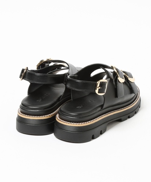 BAYFLOW（ベイフロー）の「ダブルバックルサンダル（サンダル・レディース・ベージュ/ブラック・MEDIUM/SMALL/LARGE）」の12枚目の写真