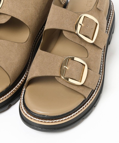 BAYFLOW（ベイフロー）の「ダブルバックルサンダル（サンダル・レディース・ベージュ/ブラック・MEDIUM/SMALL/LARGE）」の15枚目の写真