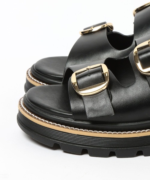 BAYFLOW（ベイフロー）の「ダブルバックルサンダル（サンダル・レディース・ベージュ/ブラック・MEDIUM/SMALL/LARGE）」の17枚目の写真