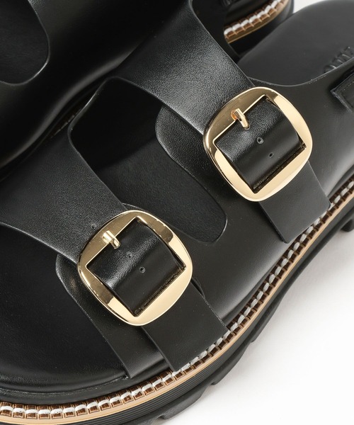 BAYFLOW（ベイフロー）の「ダブルバックルサンダル（サンダル・レディース・ベージュ/ブラック・MEDIUM/SMALL/LARGE）」の18枚目の写真