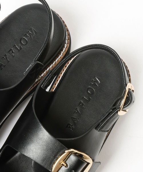 BAYFLOW（ベイフロー）の「ダブルバックルサンダル（サンダル・レディース・ベージュ/ブラック・MEDIUM/SMALL/LARGE）」の22枚目の写真