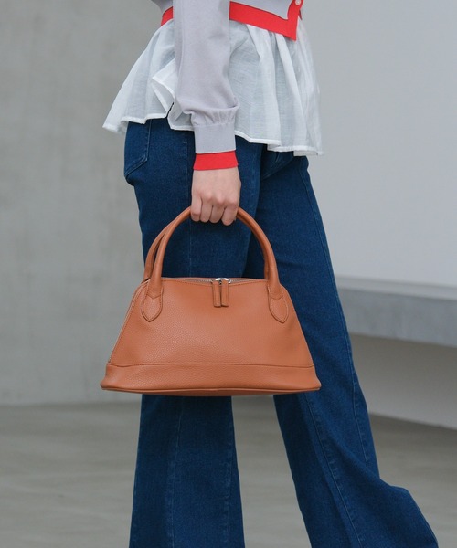 LAKOLE（ラコレ）の「2WAYミニボストンバッグ / 645215（ハンドバッグ・レディース・ライトグレー/キャメル/ブラック・FREE）」の3枚目の写真