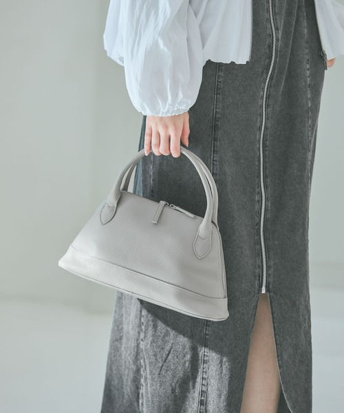 LAKOLE（ラコレ）の「2WAYミニボストンバッグ / 645215（ハンドバッグ・レディース・ライトグレー/キャメル/ブラック・FREE）」の2枚目の写真
