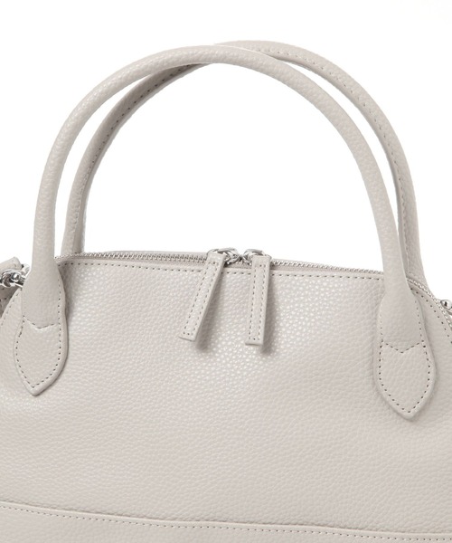 LAKOLE（ラコレ）の「2WAYミニボストンバッグ / 645215（ハンドバッグ・レディース・ライトグレー/キャメル/ブラック・FREE）」の5枚目の写真