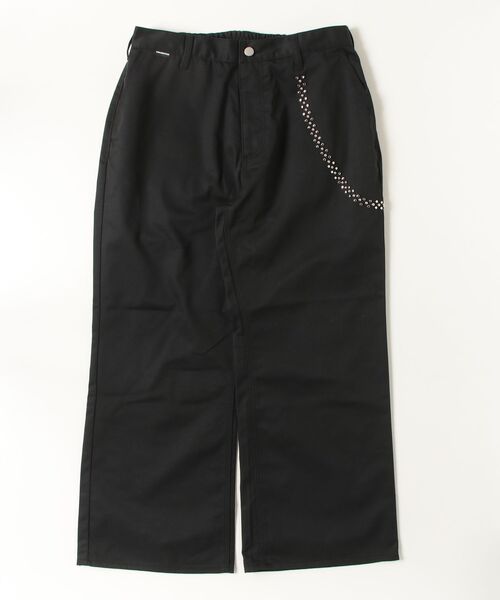 ADAM PATEK(アダムパテック)の「【ADAMPATEK/アダムパテック】studded T/C twill flare wide trouser/スタッズ付きTCツイルワイドトラウザー(チノパンツ・メンズ・ベージュ/ブラック・2/1)」の11枚目の写真