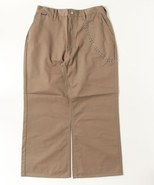 ADAM PATEK(アダムパテック)の「【ADAMPATEK/アダムパテック】studded T/C twill flare wide trouser/スタッズ付きTCツイルワイドトラウザー(チノパンツ・メンズ・ベージュ/ブラック・2/1)」の12枚目の写真