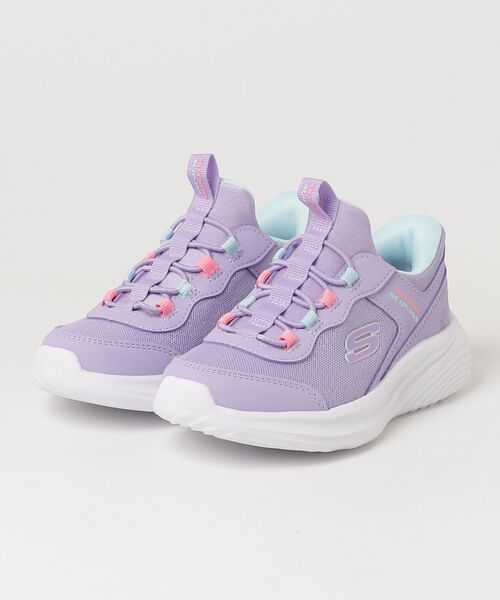 SKECHERS（スケッチャーズ）の「スケッチャーズ SKECHERS スリップインズ バウンダー プロ BOUNDER PRO 303690L（スニーカー・キッズ・ラベンダー/ブラック・20.0cm/19.0cm/21.0cm/18.0cm/22.0cm）」の2枚目の写真
