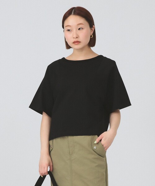 Ray BEAMS(レイビームス)の「【8/13 再値下げ】ワイドスリーブ ボックス Tシャツ(Tシャツ/カットソー・レディース・ブラック/ブルー/ホワイト・ONE SIZE)」の2枚目の写真