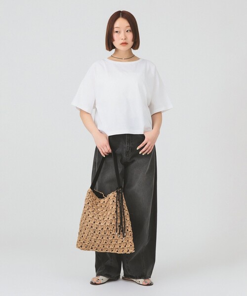 Ray BEAMS(レイビームス)の「【8/13 再値下げ】ワイドスリーブ ボックス Tシャツ(Tシャツ/カットソー・レディース・ブラック/ブルー/ホワイト・ONE SIZE)」の5枚目の写真