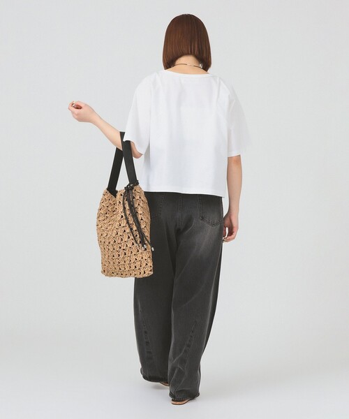 Ray BEAMS(レイビームス)の「【8/13 再値下げ】ワイドスリーブ ボックス Tシャツ(Tシャツ/カットソー・レディース・ブラック/ブルー/ホワイト・ONE SIZE)」の7枚目の写真