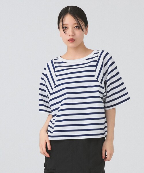 Ray BEAMS(レイビームス)の「【8/13 再値下げ】ワイドスリーブ ボックス Tシャツ(Tシャツ/カットソー・レディース・ブラック/ブルー/ホワイト・ONE SIZE)」の16枚目の写真