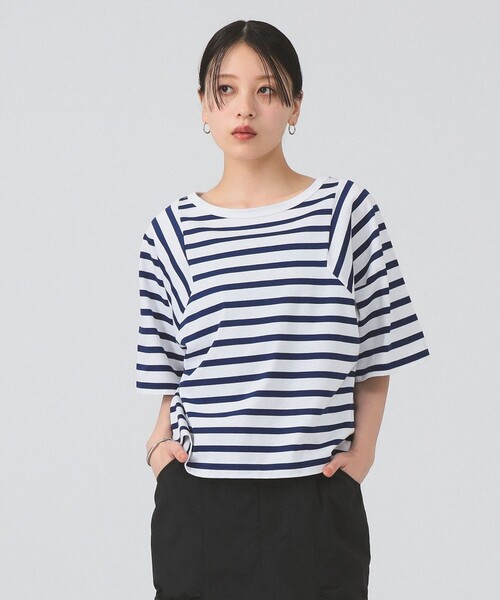 Ray BEAMS(レイビームス)の「【8/13 再値下げ】ワイドスリーブ ボックス Tシャツ(Tシャツ/カットソー・レディース・ブラック/ブルー/ホワイト・ONE SIZE)」の17枚目の写真
