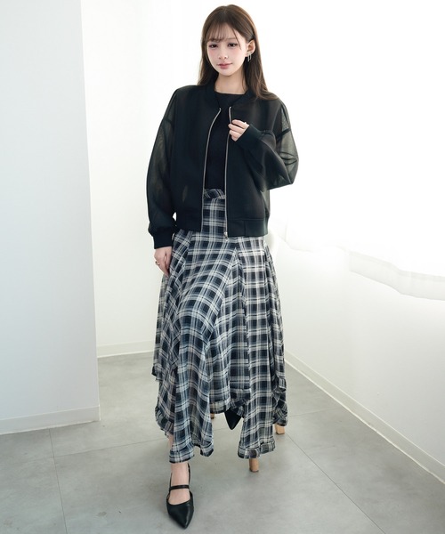 DRESS PLUS(ドレスプラス)の「ブルゾン レディース アウター ジャケット(ノーカラージャケット・レディース・インディゴブルー/ブルー/オフホワイト/ブラック・M)」の8枚目の写真