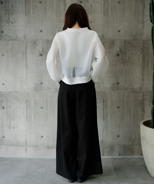 DRESS PLUS(ドレスプラス)の「ブルゾン レディース アウター ジャケット(ノーカラージャケット・レディース・インディゴブルー/ブルー/オフホワイト/ブラック・M)」の22枚目の写真