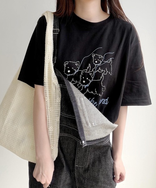 Nana(ナナ)の「ドッグプリント ロゴTシャツ(Tシャツ/カットソー・レディース・ホワイト/ブラック・FREE)」の21枚目の写真