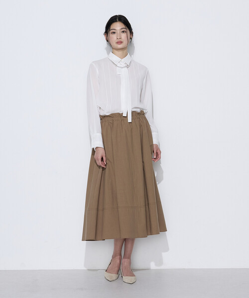 COMME CA(コムサ)の「フィネスボイル シャツブラウス(シャツ/ブラウス・レディース・チャコール/サックスブルー/ホワイト・11号/9号)」の4枚目の写真