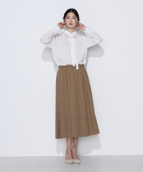 COMME CA(コムサ)の「フィネスボイル シャツブラウス(シャツ/ブラウス・レディース・チャコール/サックスブルー/ホワイト・11号/9号)」の5枚目の写真