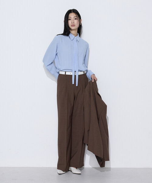 COMME CA(コムサ)の「フィネスボイル シャツブラウス(シャツ/ブラウス・レディース・チャコール/サックスブルー/ホワイト・11号/9号)」の17枚目の写真