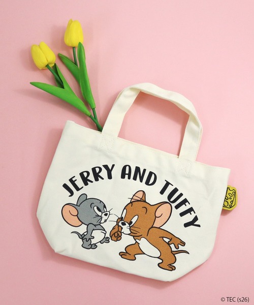 Tom&Jerry(トムアンドジェリー)の「【公式】トムとジェリー カラーマチ付きバッグ(ハンドバッグ・レディース・アイボリー/ブルー・FREE)」の2枚目の写真