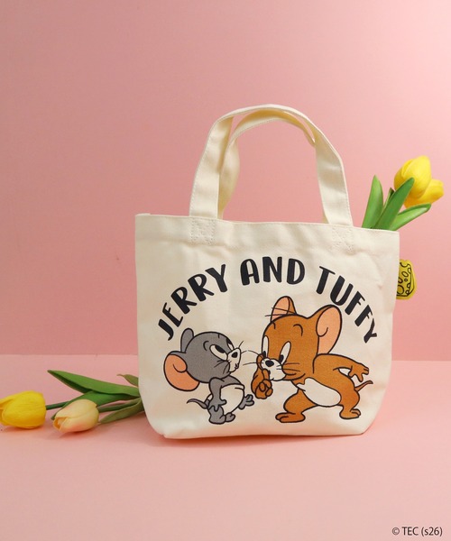 Tom&Jerry(トムアンドジェリー)の「【公式】トムとジェリー カラーマチ付きバッグ(ハンドバッグ・レディース・アイボリー/ブルー・FREE)」の3枚目の写真