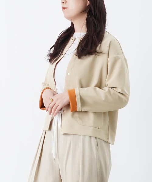 LUCA/LADY LUCK LUCA(ルカ/レディラックルカ)の「LC/LLL ダブルフェイススナップカーディガン(カーディガン/ボレロ・レディース・ベージュ/ブラック/グレー・FREE)」の1枚目の写真