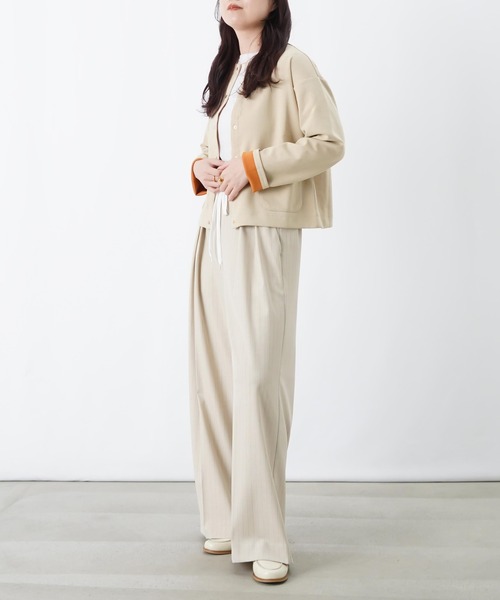 LUCA/LADY LUCK LUCA(ルカ/レディラックルカ)の「LC/LLL ダブルフェイススナップカーディガン(カーディガン/ボレロ・レディース・ベージュ/ブラック/グレー・FREE)」の19枚目の写真