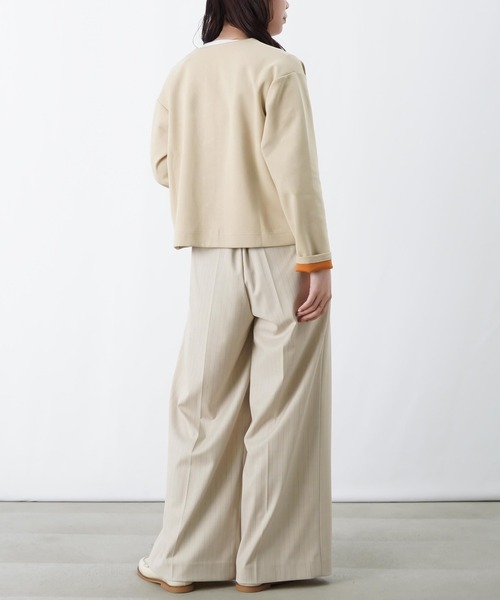 LUCA/LADY LUCK LUCA(ルカ/レディラックルカ)の「LC/LLL ダブルフェイススナップカーディガン(カーディガン/ボレロ・レディース・ベージュ/ブラック/グレー・FREE)」の20枚目の写真