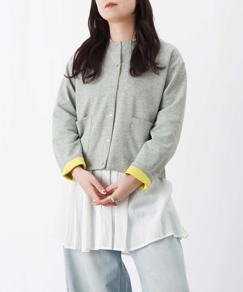 LUCA/LADY LUCK LUCA(ルカ/レディラックルカ)の「LC/LLL ダブルフェイススナップカーディガン(カーディガン/ボレロ・レディース・ベージュ/ブラック/グレー・FREE)」の11枚目の写真