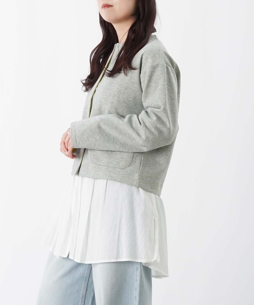 LUCA/LADY LUCK LUCA(ルカ/レディラックルカ)の「LC/LLL ダブルフェイススナップカーディガン(カーディガン/ボレロ・レディース・ベージュ/ブラック/グレー・FREE)」の15枚目の写真