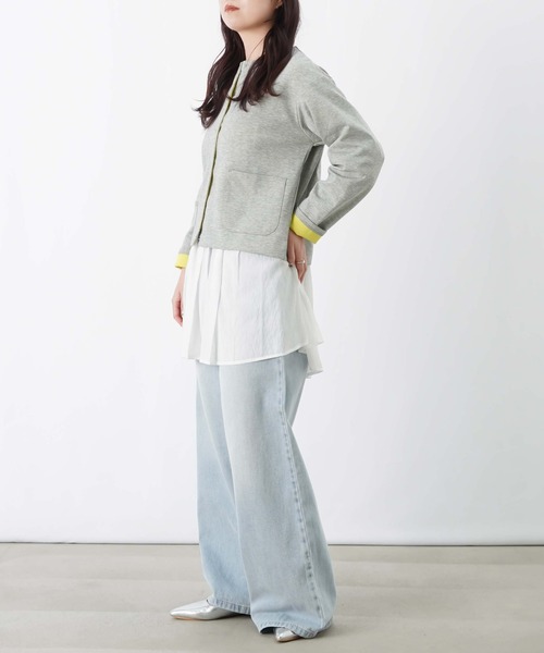 LUCA/LADY LUCK LUCA(ルカ/レディラックルカ)の「LC/LLL ダブルフェイススナップカーディガン(カーディガン/ボレロ・レディース・ベージュ/ブラック/グレー・FREE)」の13枚目の写真