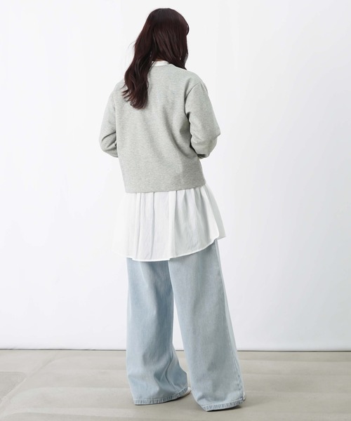 LUCA/LADY LUCK LUCA(ルカ/レディラックルカ)の「LC/LLL ダブルフェイススナップカーディガン(カーディガン/ボレロ・レディース・ベージュ/ブラック/グレー・FREE)」の14枚目の写真