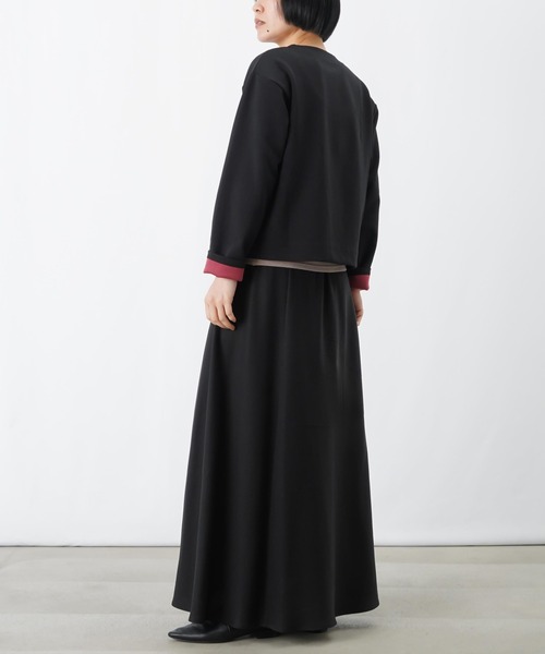 LUCA/LADY LUCK LUCA(ルカ/レディラックルカ)の「LC/LLL ダブルフェイススナップカーディガン(カーディガン/ボレロ・レディース・ベージュ/ブラック/グレー・FREE)」の7枚目の写真