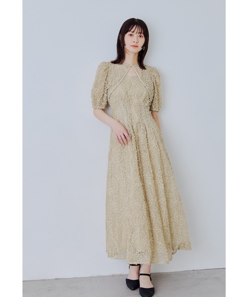 niana(ニアナ)の「ブルームノアールドレス 2点セット ボレロ キャミワンピース 結婚式 成人式 二次会 同窓会 入学式 卒業式 パーティードレス オケージョンドレス お呼ばれ(ドレス・レディース・グレー/イエロー/ブラック・L/M/S)」の5枚目の写真