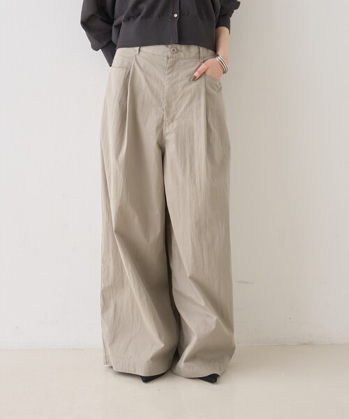 Rouge vif Anna(ルージュヴィフアンナ)の「2WAYサスペンダータックワイドパンツ/サスペンダー取り外し可能/バッグベルト付き/ポケット付き(その他パンツ・レディース・スミクロ/グレイッシュベージュ・36/38)」の17枚目の写真