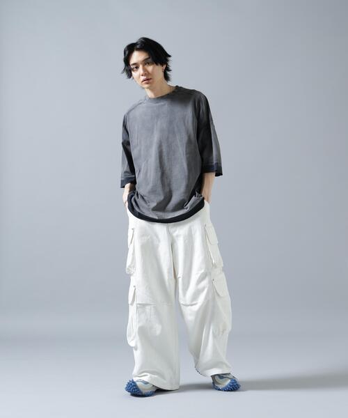 DANKE SCHON(ダンケシェーン)の「DankeSchon/ダンケシェーン/PIGMENT SPRAY S/S TEE SCHATTEN(Tシャツ/カットソー・メンズ・ブラック・L/M)」の12枚目の写真