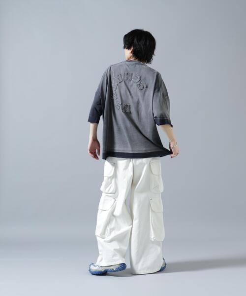 DANKE SCHON(ダンケシェーン)の「DankeSchon/ダンケシェーン/PIGMENT SPRAY S/S TEE SCHATTEN(Tシャツ/カットソー・メンズ・ブラック・L/M)」の11枚目の写真